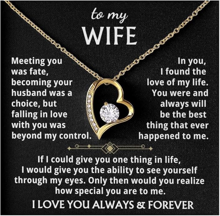 Jewelry To My Wife - The Best Thing That Ever Happened To Me, Forever Love Necklace, Gift for Her, Romantic Christmas Birthday Valentine Gift
