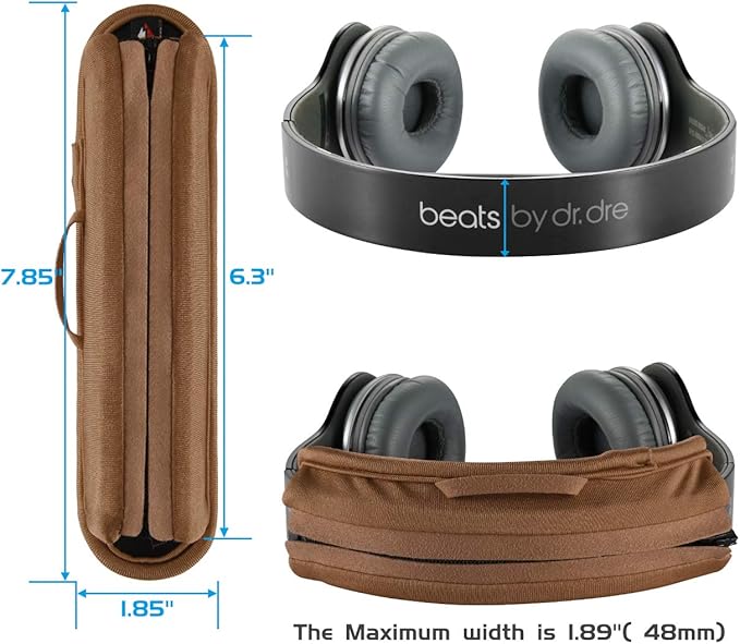 TXEsign Universal Replacement Headband Cushion Pad Cover Protector Compatible with ATH M50X, QC 35i/35ii, QC25, Solo 2/Solo 3, Studio 2/3 Headphones (Brown)