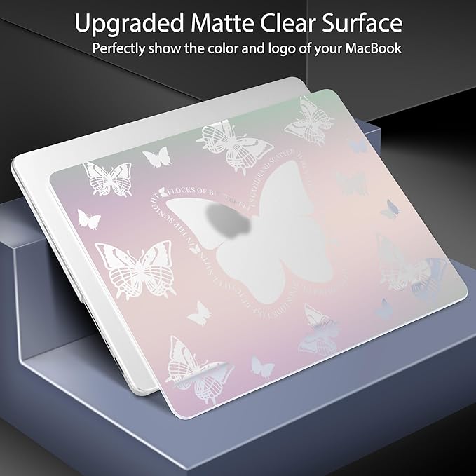 for MacBook Pro 16 inch Case 2021 2022 2023 2024 Release A3186 A3403 M4 A2991 M3 A2780 M2 A2485 M1 Pro/Max, Hard Shell Case with Screen Protector & Keyboard Cover, Butterfly
