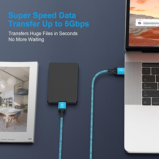 USB to USB Cable 10 FT, 2Pack Extra Long USB3.0 Male to Male Type A to A Double Side USBCord for Data Transfer,Hard Drive Enclosures,Computer PC Cooling Pad/Fan,Laptop Cooler,DVD Player,TV,Hub,Printer