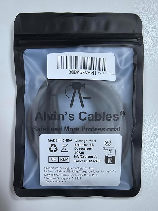 Alvin's Cables M12 8 Pin Male to RJ45 Shielded Ethernet Cable M12 X Coded 8 Position Cat6a Cable for Cognex Industrial Camera 20M/65.6ft