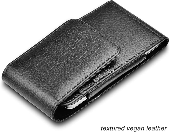 Phone Holster for Samsung Galaxy S25 S24 S23 S22 S21 S20 FE S10 S9 A51 A52 A53 Note 20 Note 10 Plus LG Stylo 5 PU Leather Case Pouch Belt5 Phone Holder with Belt Clip,Black