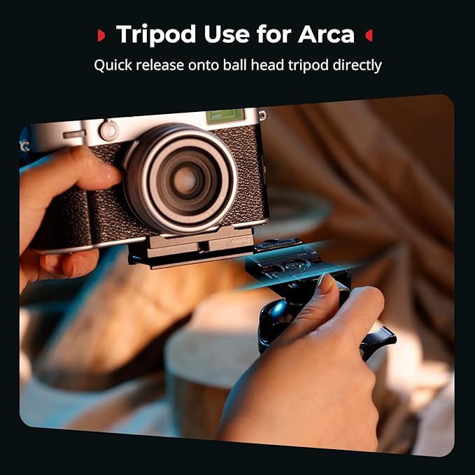 SMALLRIG Mount Plate for AirTag, Quick Release Camera Mount Baseplate for Arca-Type, Built-in EVA Pad, 1/4"-20 Screws, for FUJIFILM X-H2 / X-T4 / X-T5 / X-T50 / GFX 100S II / F8-X5M / X100V - MD5425