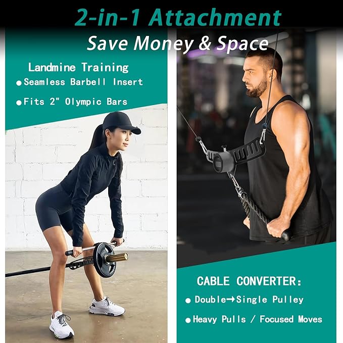 Double to Single Adaptor Plate for Cable Pulley Machines Durable Solid Stainless Steel with 3 Carabiners Suitable for Dual Cable Machines LAT Pulldown, Shoulder & Biceps Exercises