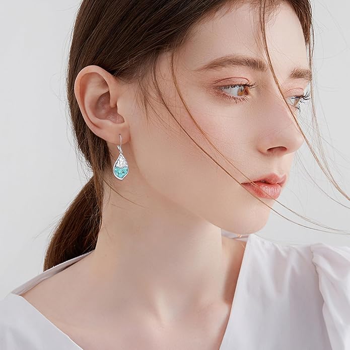 VONALA Flower Earrings for Women 925 Sterling Silver Rose/Lotus/Scottish Thistle/Tulip/Lilac/Mushroom/Pineapple Dangle Drop Earrings Flower Jewelry Gifts for Women Girls Birthday Gifts