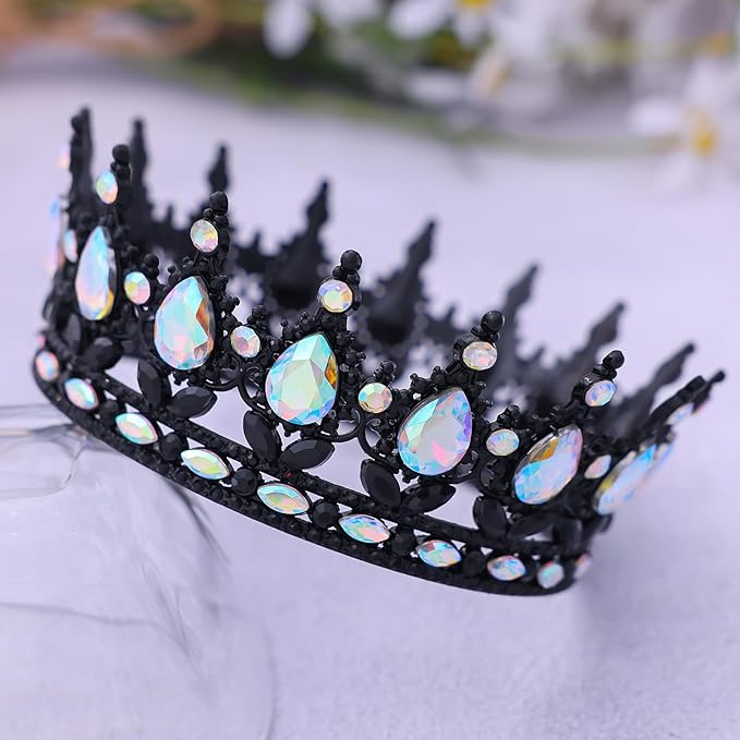 Queen Crown for Women Crystal Tiara for Girl Rhinestone Wedding Headband for Bride Hair Accessories for Costume Birthday Party Prom Gifts