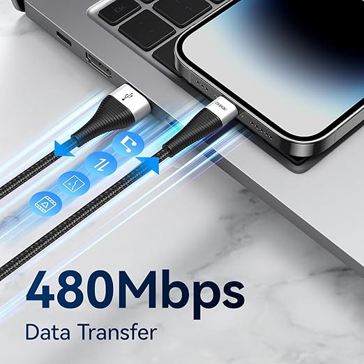 Extra Long iPhone Charger Cord 15FT 2Pack, Apple MFi Certified USB A to Lightning Cable Braided Fast Charging Cord Compatible with iPhone14/13/12/11 Pro Max/Pro/XS Max/XS/XR/X/8 Plus/8/7/iPad/iPod