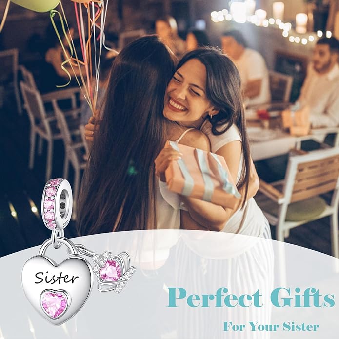 Family Charms for Charms Bracelet: 925 Sterling Silver Heart Dangle Charms for Bracelets and Necklaces, Birthday Mother's Day Christmas Jewelry Gifts For Women.