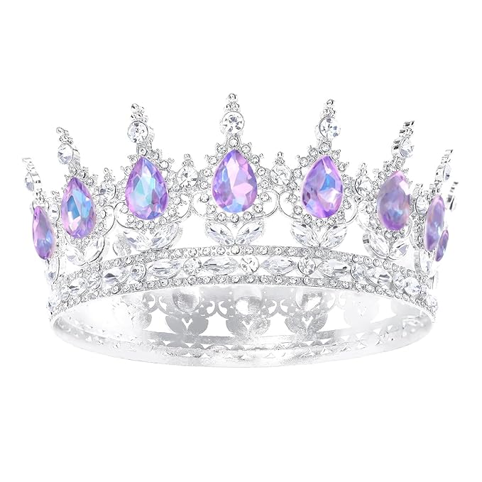 Queen Crown for Women Crystal Tiara for Girl Rhinestone Wedding Headband for Bride Hair Accessories for Costume Birthday Party Prom
