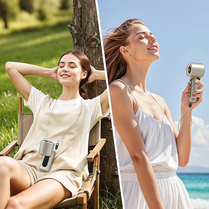 Portable Handheld Mini Fan,Speed(1-100) Adjustable Turbo Personal Fan,4000mAh Battery Rechargeable,AI Digital Display,Gifts for Women Men Camping Travel Summer Outdoor