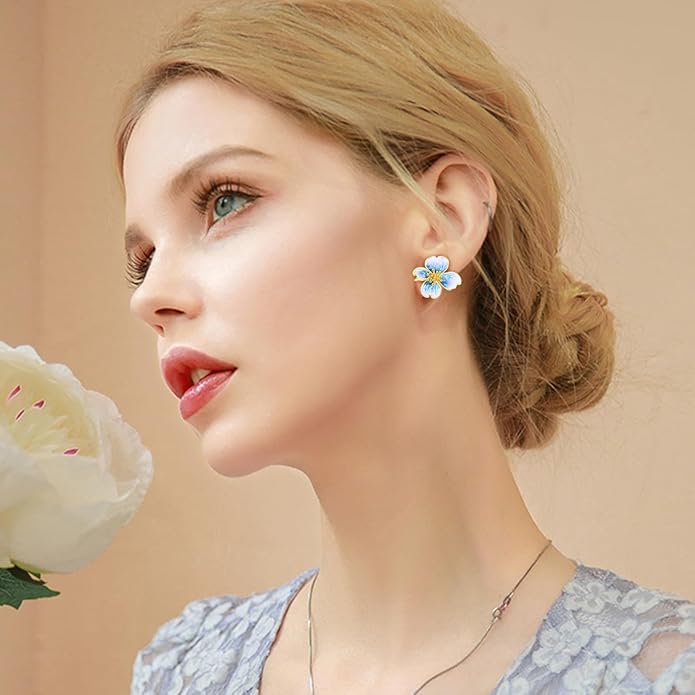 Clip on Earrings Women, 14K Gold Plated Earrings for Sensitive Ears, Fashion Women's Earrings Jewelry Birthday Gift for Wife Grandma Daughter Girls on Christmas Thanksgiving