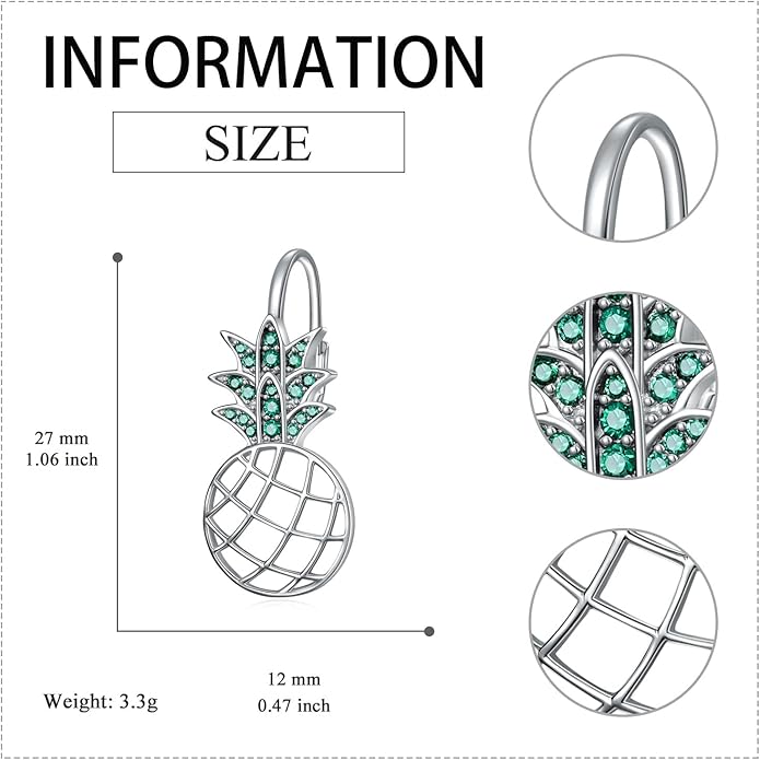 VONALA Flower Earrings for Women 925 Sterling Silver Rose/Lotus/Scottish Thistle/Tulip/Lilac/Mushroom/Pineapple Dangle Drop Earrings Flower Jewelry Gifts for Women Girls Birthday Gifts