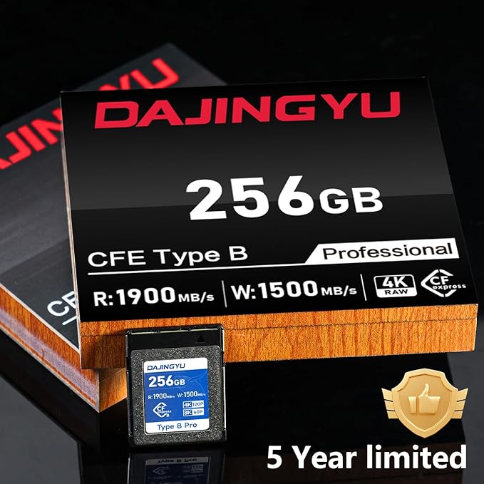 256GB CFexpress Type B Memory Card Up to 1900/1500 MB/s Read/Write- Shooting Video and Photo 4K/120P RAW Compatible with Nikon Canon panasonic Fujifilm Camera