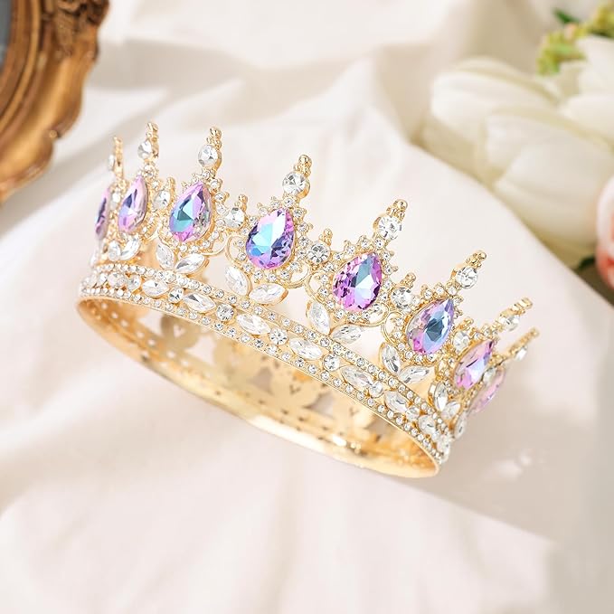 Queen Crown for Women Crystal Tiara for Girl Rhinestone Wedding Headband for Bride Hair Accessories for Costume Birthday Party Prom