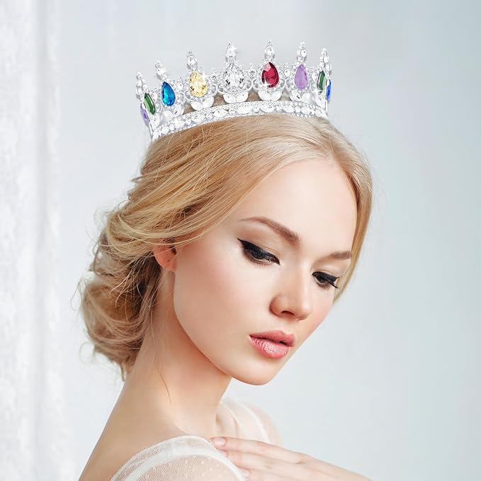 Queen Crown Rhinestone Wedding Crowns and Tiaras for Women Costume Party Hair Accessories Princess Birthday Crown Crystal Bridal