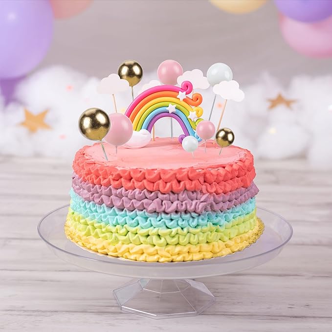Gyufise 30Pcs Mini Balloon Cake Topper Foam Ball Cake Picks Cupcake Faux Pearl Balls DIY Cake Insert Topper Baking Decoration for Anniversary Graduation Birthday Party Baby Shower White Pink Gold