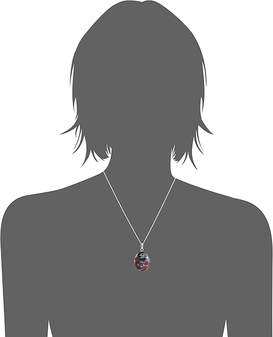 Amazon Essentials Sterling Silver/Gold Over Sterling Silver Pressed Flower Pendant Necklace