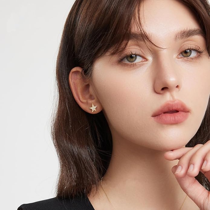 Pearl Stud Earrings for Women Stainless Steel Unique Statement Small Pearl Enamel Button Statement Vintage Earring Jewelry