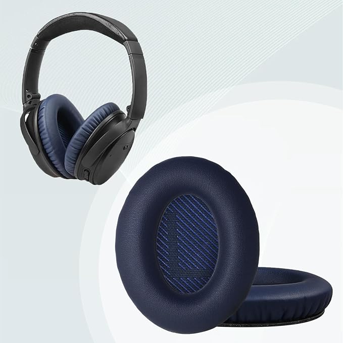 Replacement Earpads Cushions for Bose QuietComfort 35 & Quiet Comfort 35 II, Headphones Ear Covers Ear Pads for Bose QC35/QC35II/25/15 QC2 / Ae2 / Ae2i / Ae2W / Sound Link/Sound True-Blue