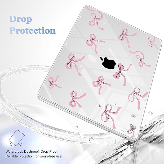 May Chen for MacBook Pro 13 inch Case 2022 2021 2020 Release A2338 M2 M1 A2289 A2251, Plastic Crystal Hard Shell Case Cover for MacBook Pro 13 inch Touch Bar Fits Touch ID, Star Bows