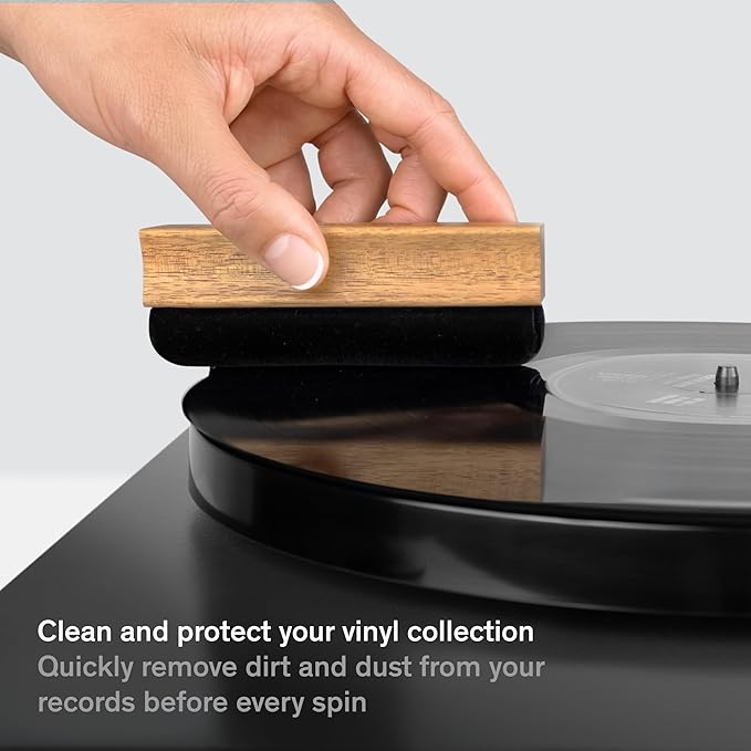 Boundless Audio Vinyl Record Cleaning Kit - 5-in-1 Vinyl Cleaning Kit Includes Velvet Record Brush, Stylus Cleaner, Cleaner Solution, Nylon Brush & Storage Bag