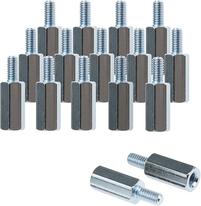 Kado Wall Mount Spacer Adapter Set for Desktop/Portable Monitor, 16pcs M4x14mm Hex Stainless Steel Standoff Spacer Screw Nut Bolt Motherboard Prototyping Accessories for PCB, Computer & Circuit Board