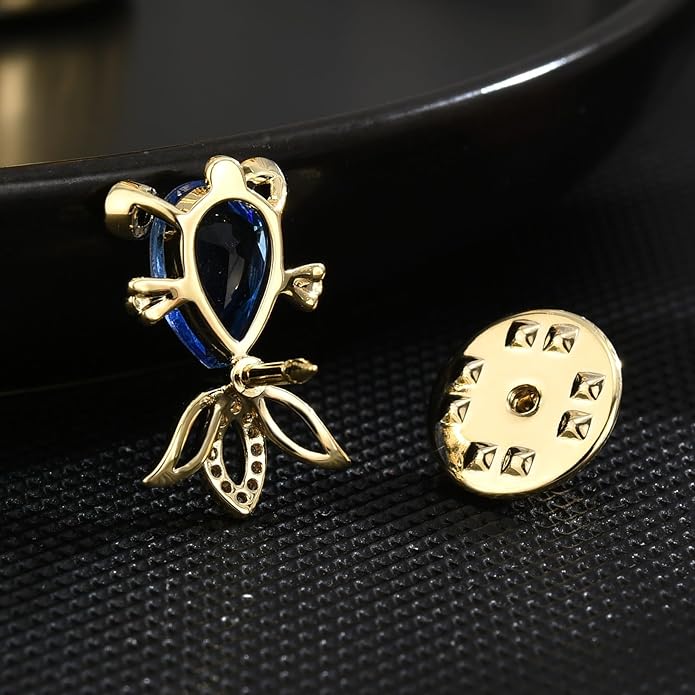 Pearl Flower Brooch for Women - Gold Plated Pearl Flower Pin Rhinestone Buttons Lapel Pin Jewelry - Valentine's Day Gift