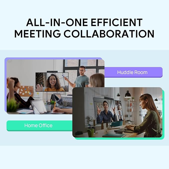 Yealink MeetingBar A10 Video Conference Room System 4K 120° Wide Angle Camera AI Auto Framing Conference Webcam with 8 Mics Arrays Speaker Tracking Noise Cancellation Teams Zoom Certified