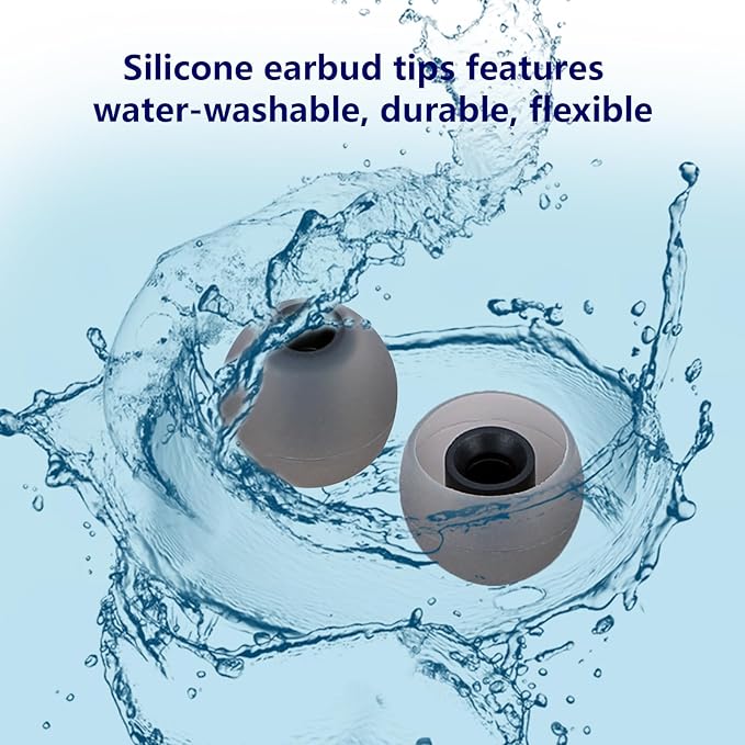 Earbud Replacement Tips Silicone Earbud Tips Earbud Covers Fit for in-Ear Headphones (Inner Hole 3.8mm -5.1mm) Ear Tips Earbud Rubber Tips 9 Pairs S/M/L
