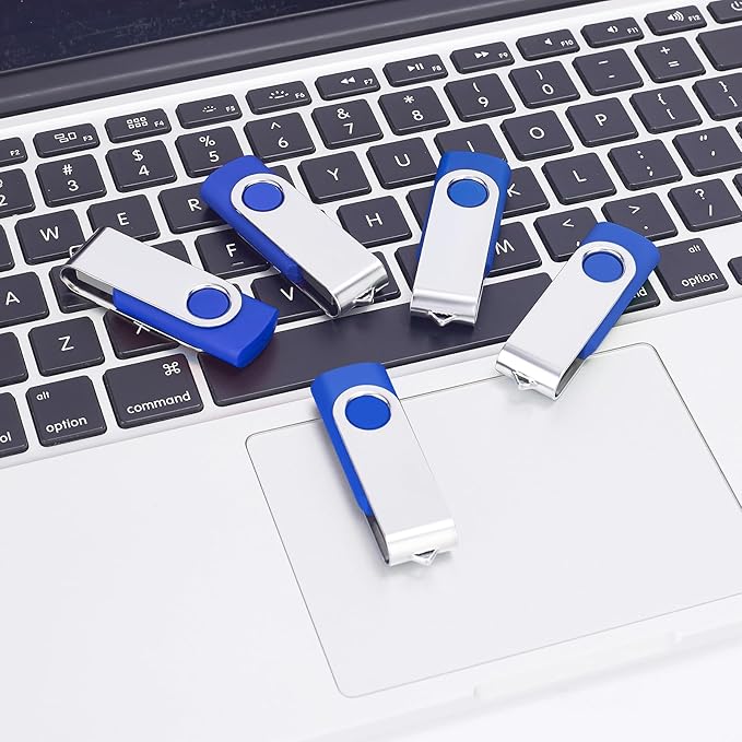 EASTBULL 50 Pack 4GB Bulk Flash Drives Pack USB 2.0 Thumb Drives Pack 4GB Bulk USB Drive (Blue, 50 Units)