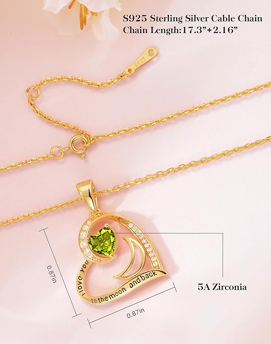 Heart Gold Necklace for Women Birthday Gifts for wife Jewelry for Wife Necklace for Girlfriend Mom Daughter Gold Jewelry for Women