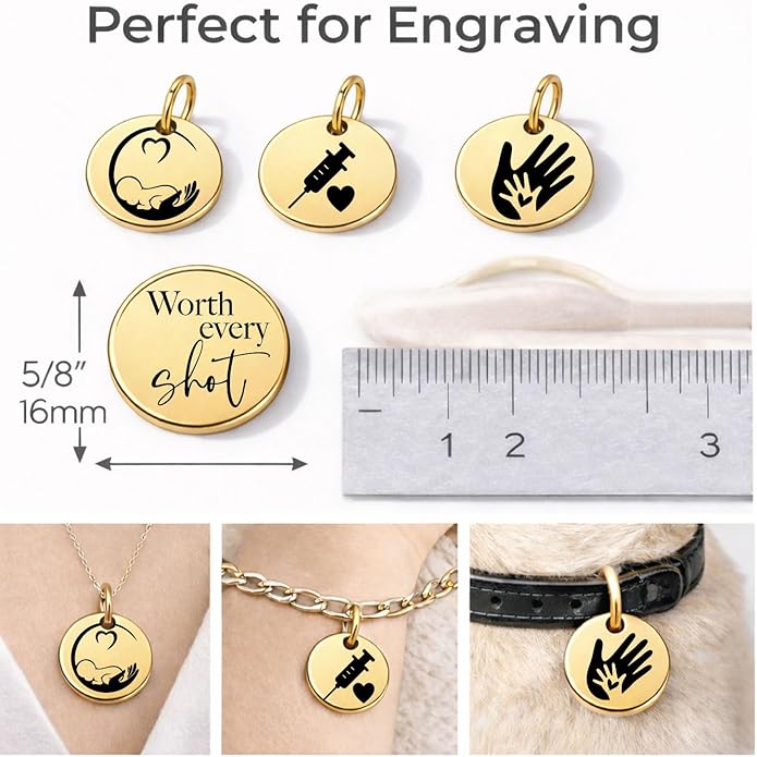 SM Design Pregnancy & New Baby Charm Set – Set of 4 Meaningful Stainless Steel Charms – Great for Crafting, Making Bracelets and Necklaces - Meaningful Keepsake Charms for Expecting & New Moms