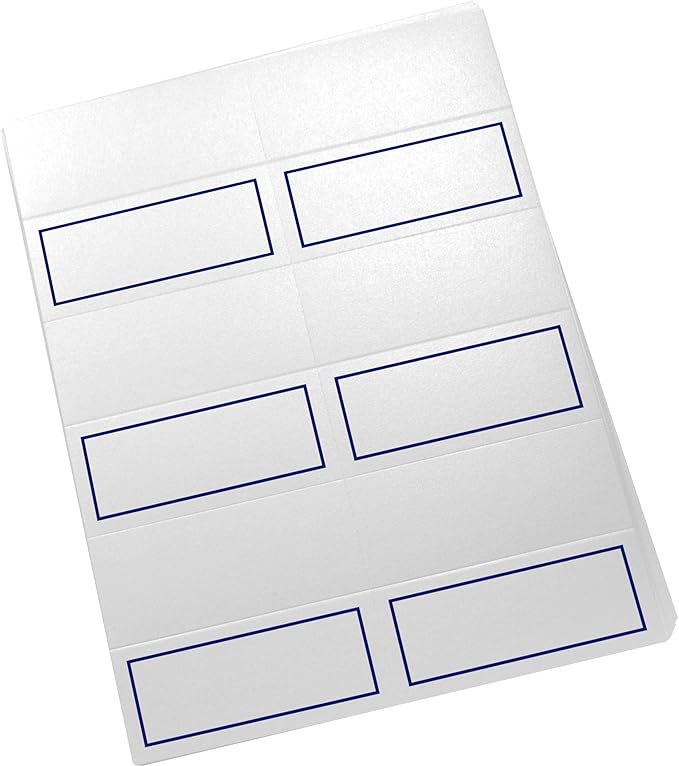 Single Line Border Printable Place Cards, Navy (Choose Color), Set of 60 (10 Sheets), Laser & Inkjet Printers - Wedding, Party, Dinner, and Special Events - Made in the USA