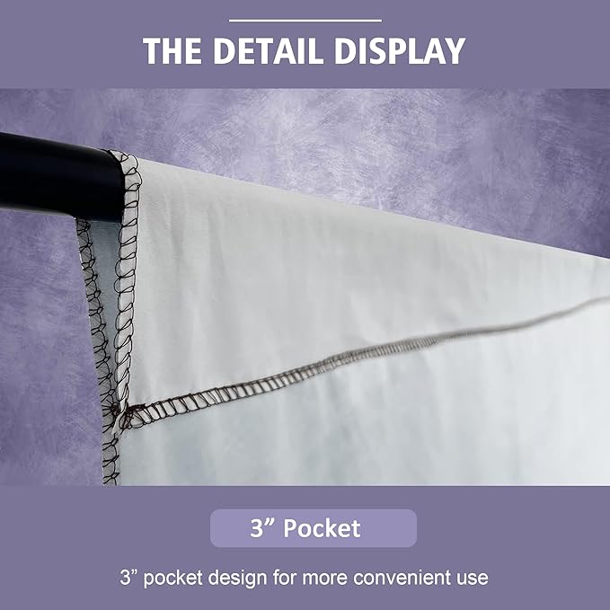 Abstract Professional Photography Backdrop for Portrait Photo Props Booth Background Photoshoot Studio with Polyester Fabric Roller Pocket on Top(6x8ft,Light Purple,No Stand)