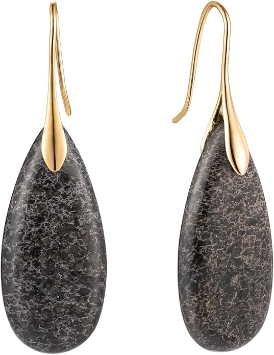 SELOVO Stone Fishhook Dangle Drop Earrings Statement Earrings for Women Stone