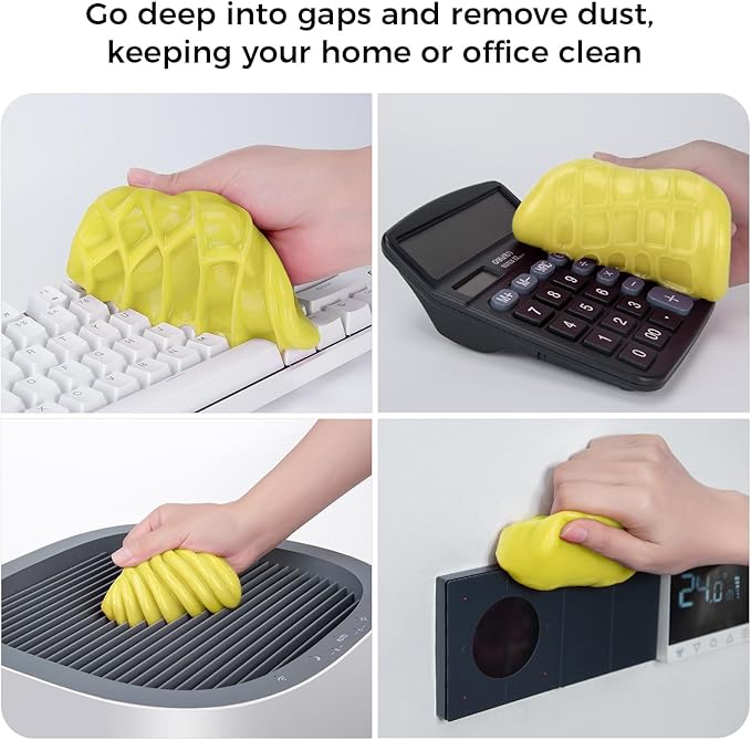 COLORCORAL 2Pack Keyboard Cleaning Gel Set Universal Dust Cleaner for PC Keyboard Cleaning Car Detailing Slime Laptop Dusting Home and Office Electronics Cleaning Kit Computer Cleaning Slime