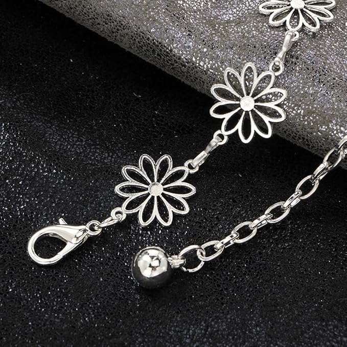 Small Flower Metal Belt Chain - Adjustable Waist Chain for Women's Dresses