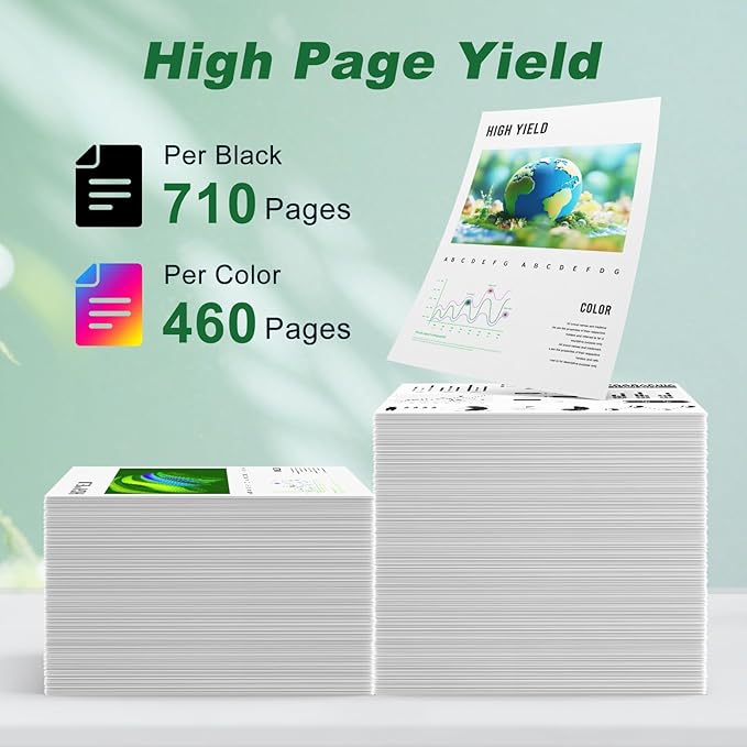 MYTONER 64XL Ink Cartridge Black/Color Combo Pack Remanufactured Replacement for HP Ink 64 HP 64XL Ink for Envy Photo 7855 7858 7100 7155 7120 6252 7800 7158 Tango Series Printer 2 Pack