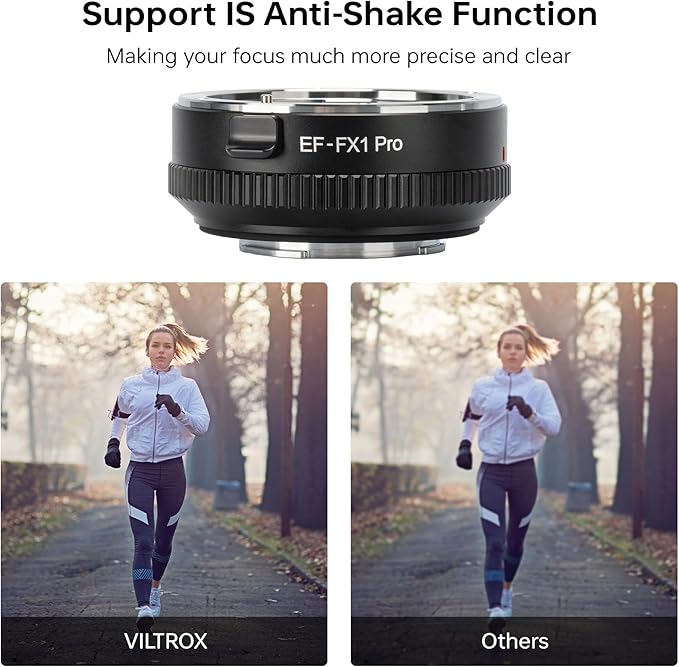 VILTROX EF-FX1 PRO Auto Focus Lens Mount Adapter Converter with Aperture Control Compatible with Canon EF/EF-S Lens to Fuji X-Mount Mirrorless Camera X-H1 X-PRO2 X-T2 X-T3 X-T1 X-T20 X-T10 X-E2 X-E1