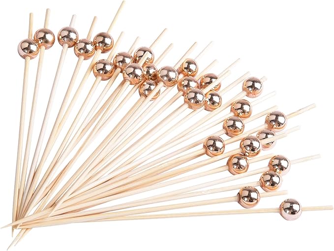 Cocktail Picks, 100PCS Toothpicks for Appetizers and Charcuterie Cups, Appetizing Skewers for Fruits Burgers Party Decoration - 4.7 inch
