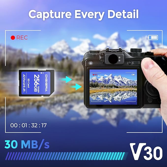 256GB CS100 SDXC UHS-I Memory Card - up to 100MB/s, C10, U3, V30, 4K UHD, SD Card for Computers, Digital Cameras, Home Theatre Devices, Car Navigation Systems (1 Pack)
