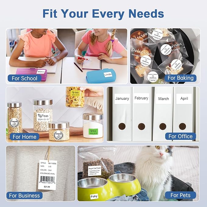 CLABEL Thermal Label Maker Machine: 221B Bluetooth Label Maker Mini Sticker Printer Barcode Printer Inkless Label Maker Compatible with Clothing Price Labeling with 1 Roll of 50x30mm Label(Gray White)