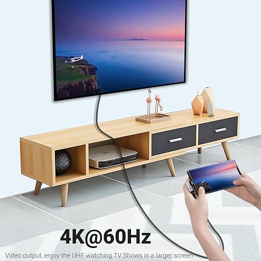USB C 3.1 Data Cable 10FT 2 Packs, Right Angle 100W Gen 2 Fast Charging 10Gbps High Speed Transfer Cable, 4k 60hz Video Output PD Cord Compatible for Monitor Display, Thunderbolt 3, MacBook Pro