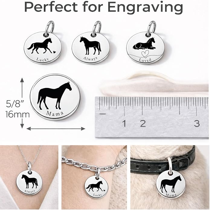 SM Design Mama Animal Charm Set – Set of 4 Stainless Steel Charms – Motherhood & Family Keepsake Jewelry Charmss