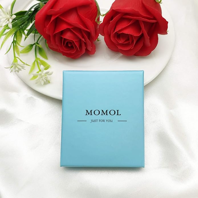 MOMOL 18K Gold Plated Stainless Steel Layered Heart Initial Necklace Personalized Tiny Letter Choker Necklace Monogram Name Necklace for Women