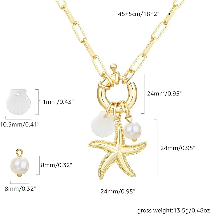 MISS RIGHT Dainty Gold Evil Eye Hamsa Hand Coin Lucky Charm Pendant Necklace for Women Trendy Vintage Paperclip Chain Sun Moon Clover Flower Chunky Charm Necklace Jewelry Gifts