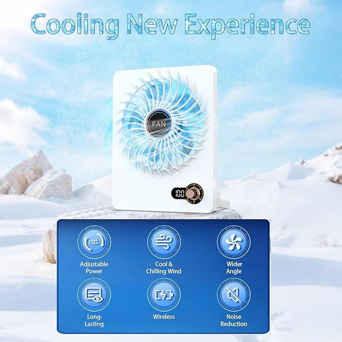 Mini Portable Fan, Silent Rechargeable Desk & Handheld with Adjustable Speeds & Angles, Long-Lasting Battery, Light Personal Wireless Cooling for Office, Bedroom, Classroom, Travel