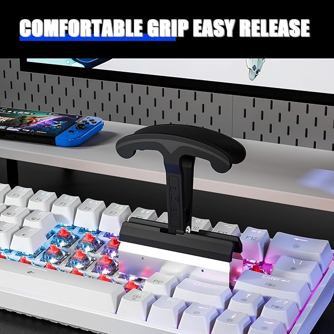 KEMOVE P11 4-Key Keycap Puller - Custom Gaming Mechanical Keyboard Cleaning and Removal Tool, Made with PC and 420 High-Carbon Stainless Steel, Suitable for Standard Layout Keyboards(Black)