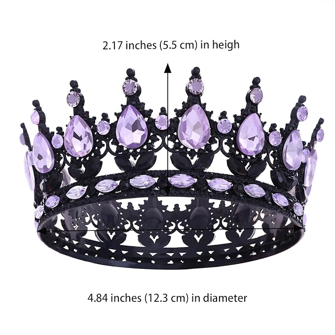 Queen Crown for Women Crystal Tiara for Girl Rhinestone Wedding Headband for Bride Hair Accessories for Costume Birthday Party Prom Gifts