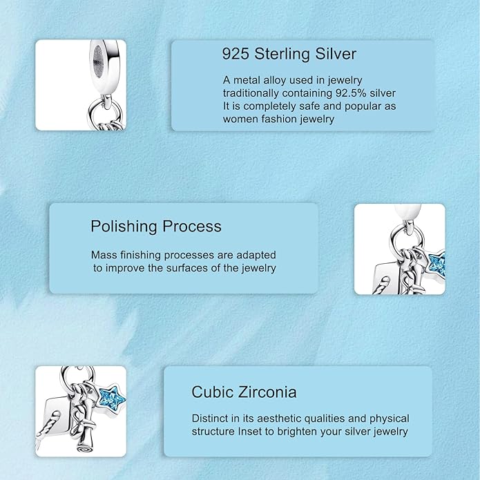 925 Sterling Silver Charms Magic Movie Character Dangle Beads for Bracelets and Necklaces Jewelry for Women